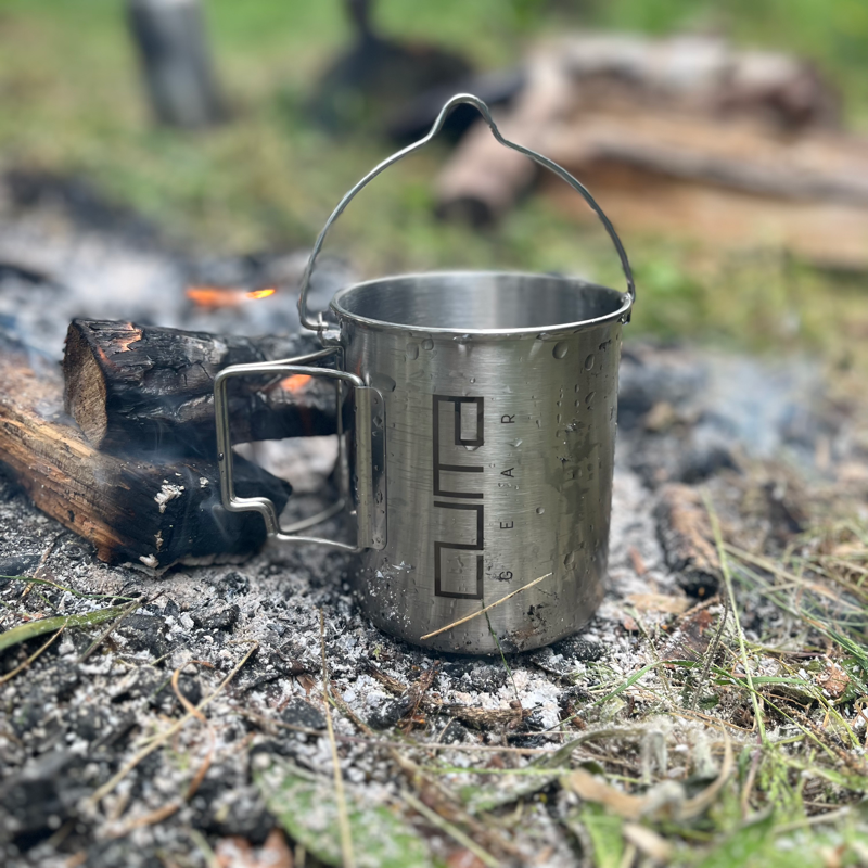 bushcraft kogesæt I rustfri stål