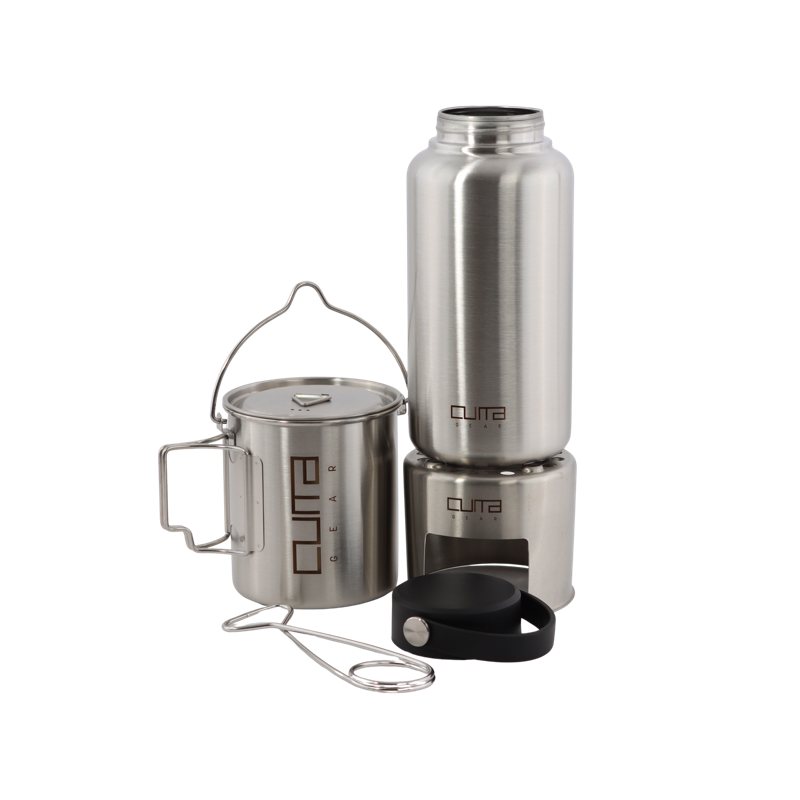 bushcraft kogesæt I rustfri stål