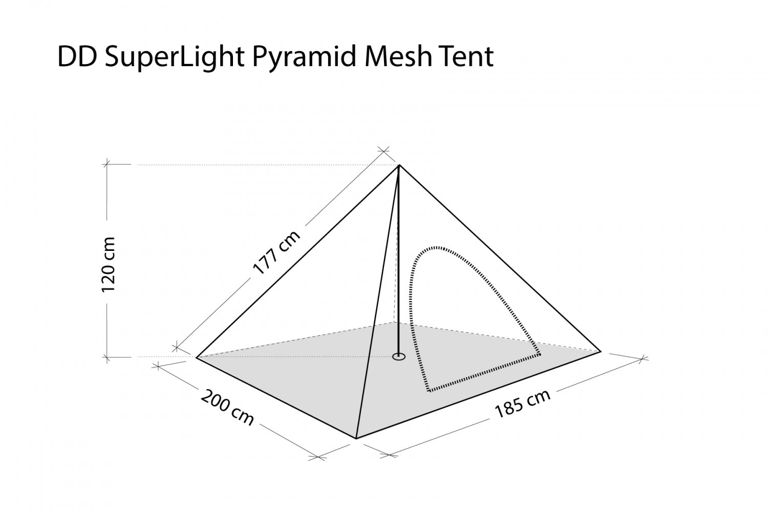 DD Hammocks Superlight Pyramide Mesh Tent - indertelt