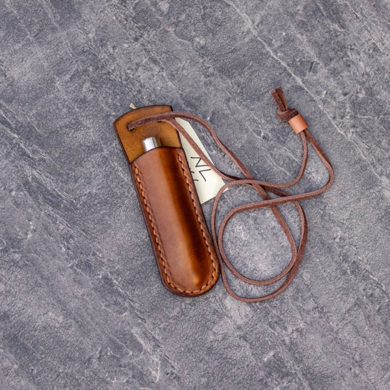 Holder til bål pusterør Læder