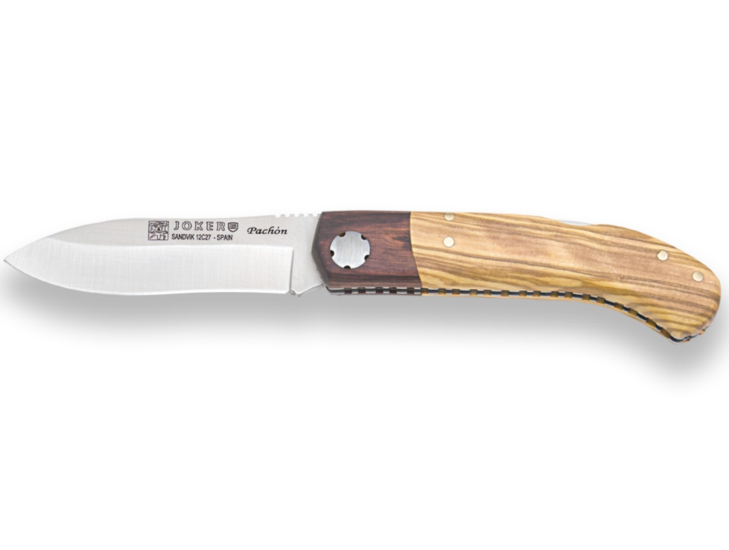 pachon foldekniv lommekniv i oliventræ og rosentræ