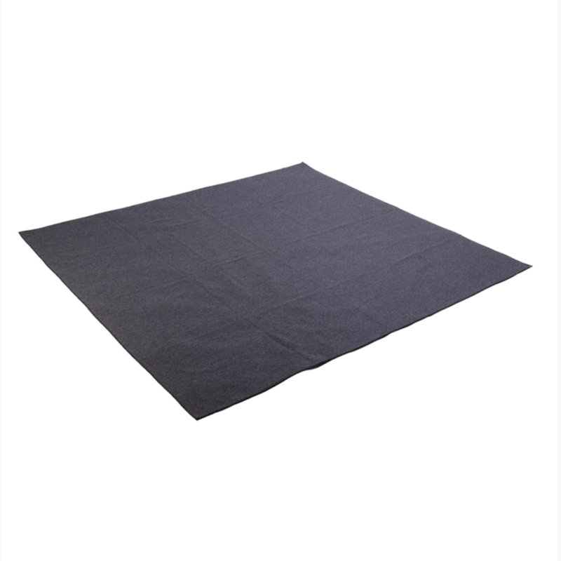 Uldtæppe - 100% Uld - Mørkegrå / Koksgrå