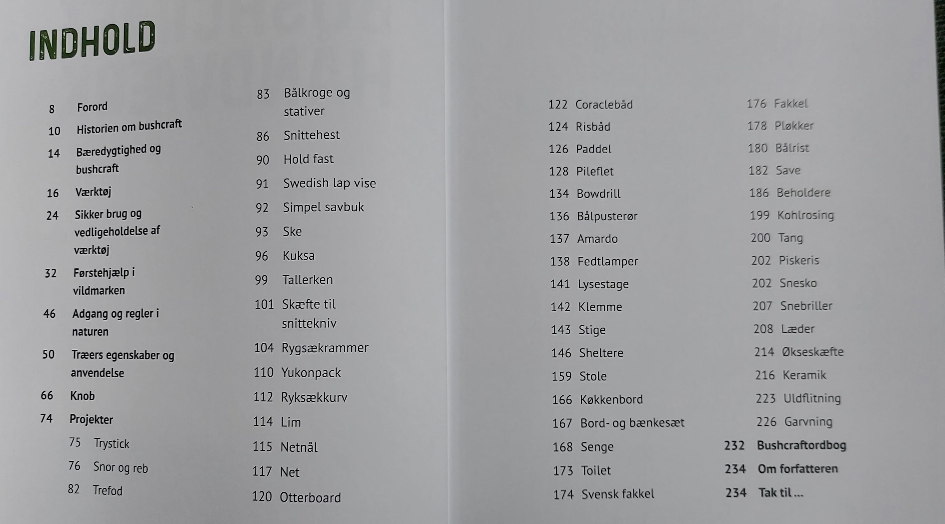 Bushcraft Håndværk