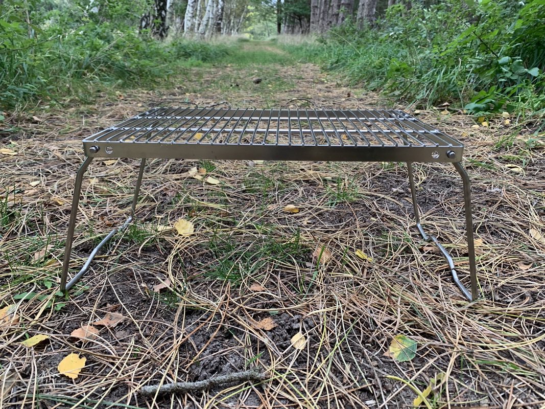 Bålrist med foldbare ben - flere højde indstillinger