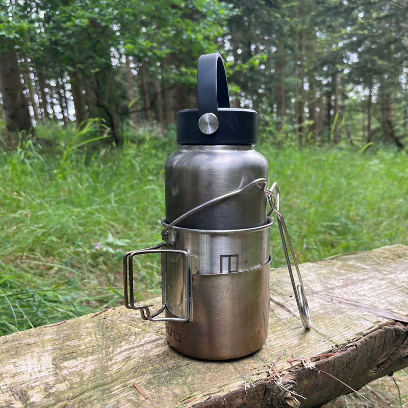 bushcraft kogesæt I rustfri stål