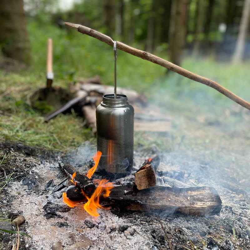 bushcraft kogesæt I rustfri stål