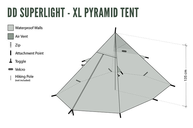 DD Hammocks SuperLight XL Pyramide Telt