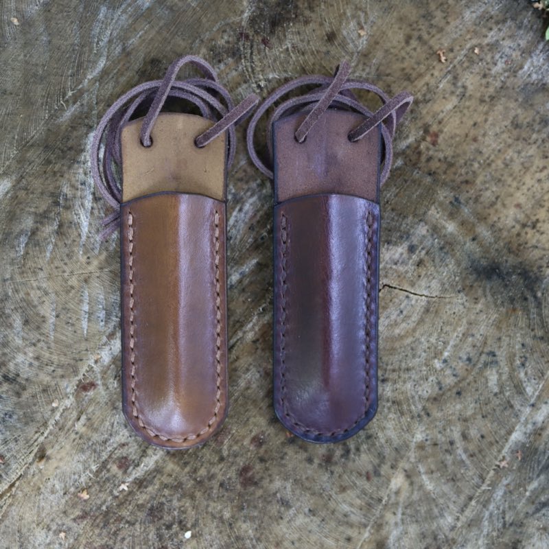 Holder til bål pusterør Læder