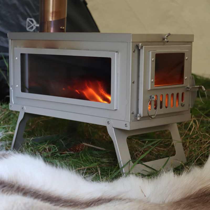 Teltovn  Foldbar brændeovn i rustfritstål til hot tent