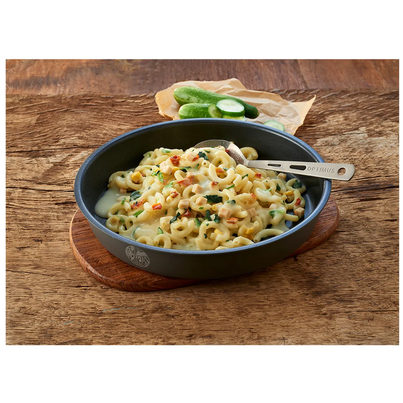 Flødenudler med kylling og spinat - Trek'n Eat